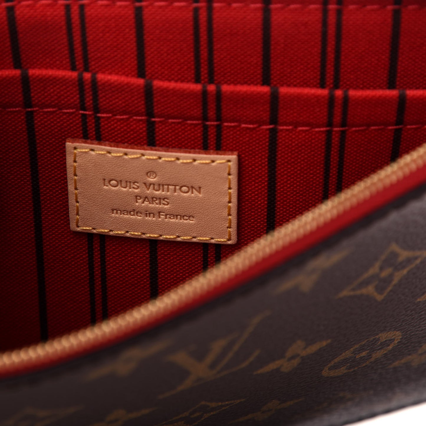 Monogram Neverfull MM GM Pochette Cherry