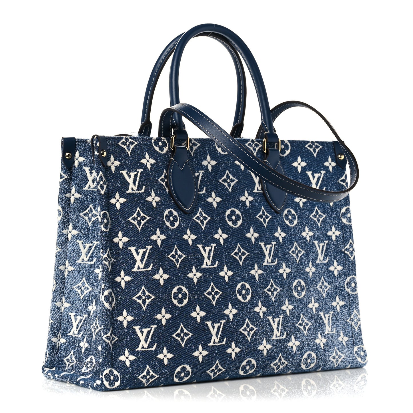 Monogram Jacquard Denim Onthego MM Bleu