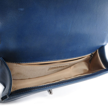 Chanel Faded Calfskin Quilted Medium Boy Flap Blue 5 of 8