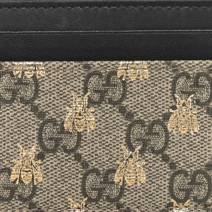 Gucci GG Supreme Monogram Bees Card Holder Black 7 of 7