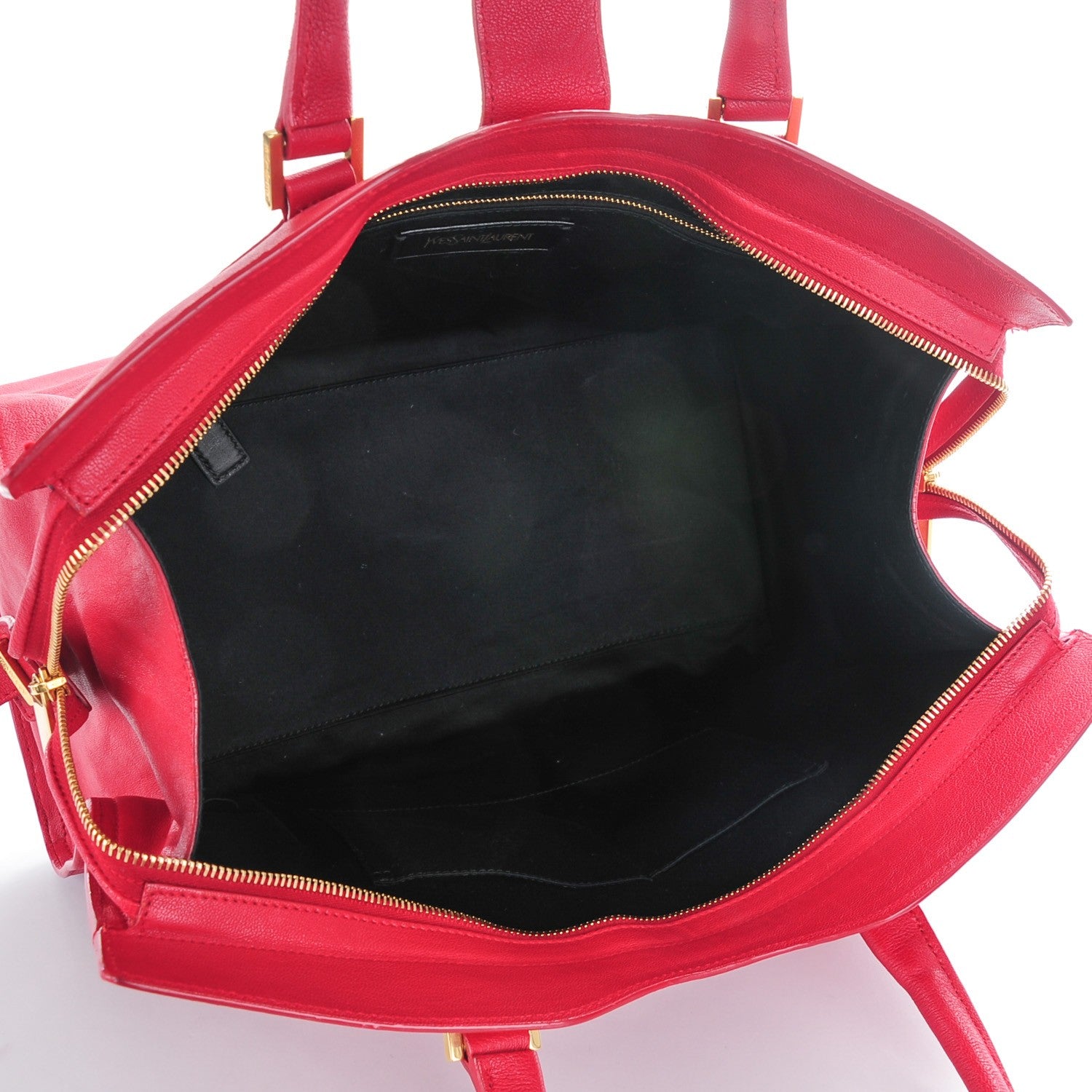 Saint Laurent Sheepskin Medium Cabas ChYc Red 5 of 7