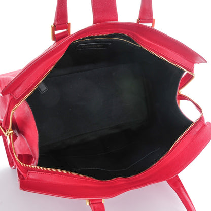 Saint Laurent Sheepskin Medium Cabas ChYc Red 5 of 7