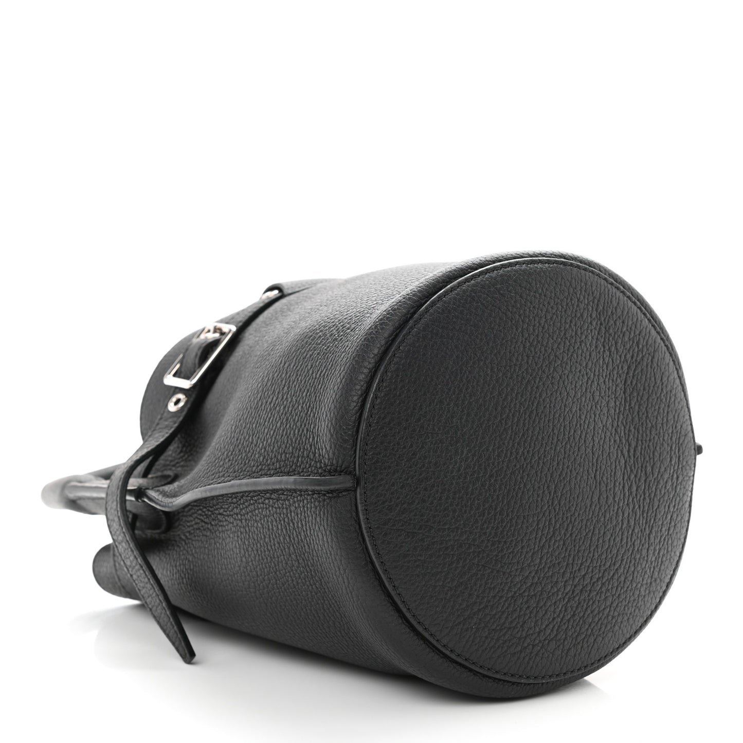 Grained Calfskin Nano Big Bag Bucket Black