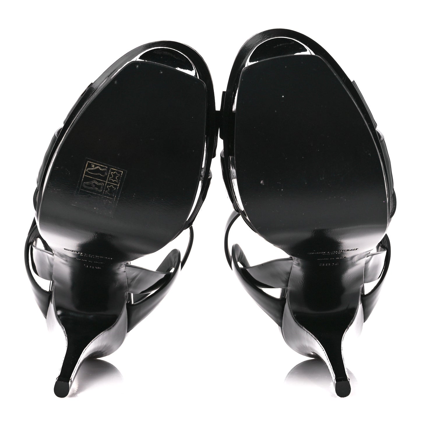 Patent Tribute 105 Platform Sandals 38.5 Black
