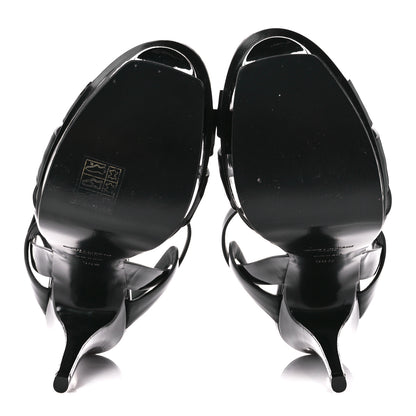 Saint Laurent Patent Tribute 105 Platform Sandals 38.5 Black 5 of 8