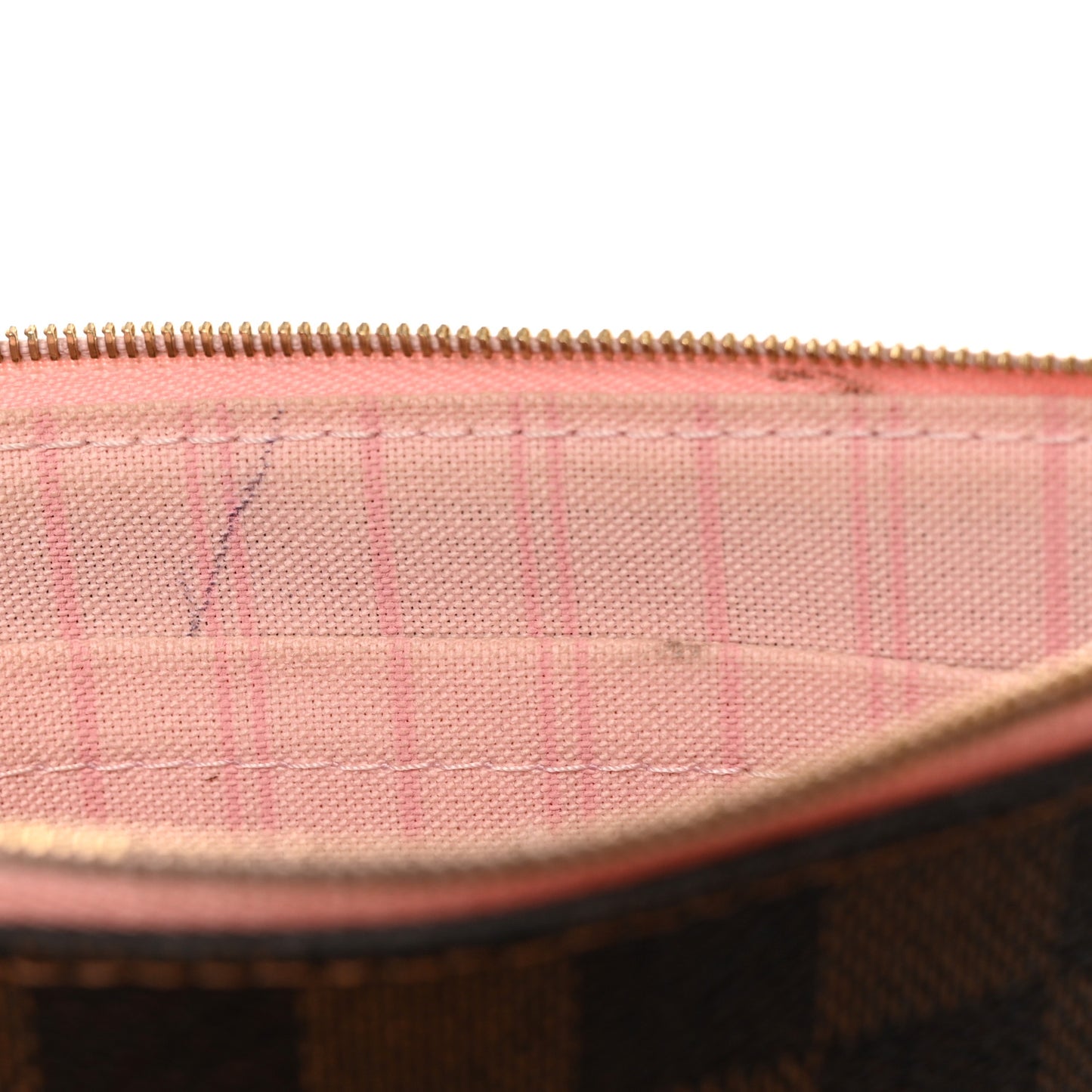 Damier Ebene Neverfull MM GM Pochette Rose Ballerine