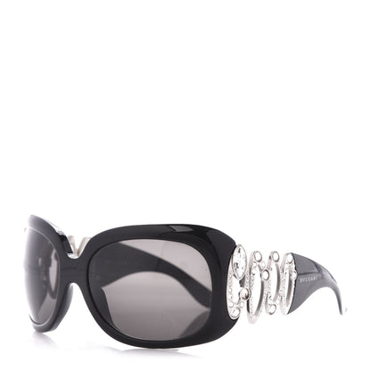 Bulgari Oval Crystal 8016-B Sunglasses Black 1 of 9
