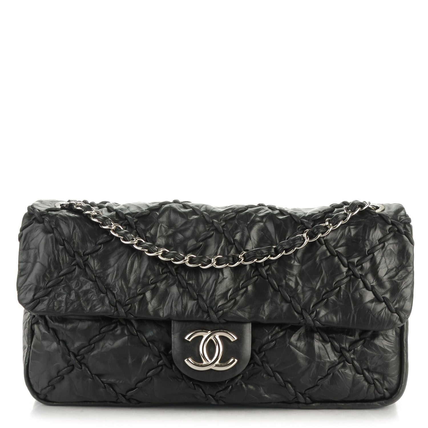 Chanel Calfskin Ultra Stitch Oversize Flap Black 1 of 7