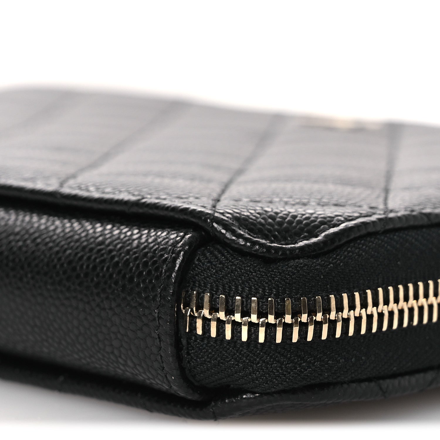 Chanel Caviar Quilted Zipped Travel Pouch Black 11 of 14