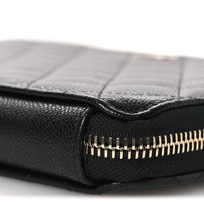 Chanel Caviar Quilted Zipped Travel Pouch Black 11 of 14