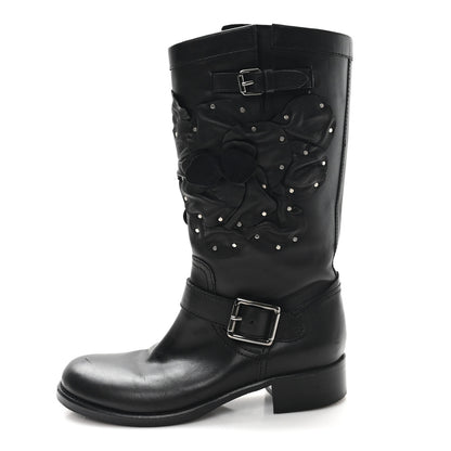 Valentino Garavani Calfskin Techno Couture Boots 38 Black 1 of 8