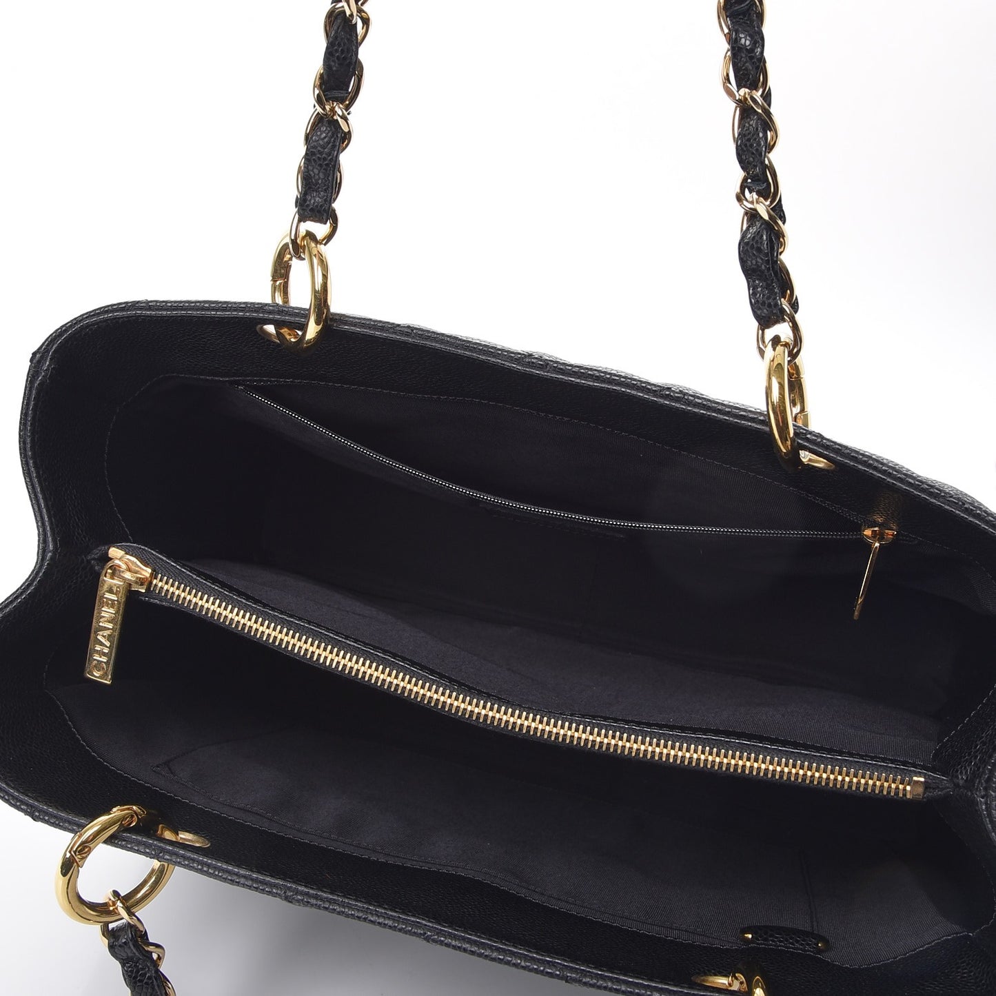 Caviar Quilted Grand Shopping Tote GST Black