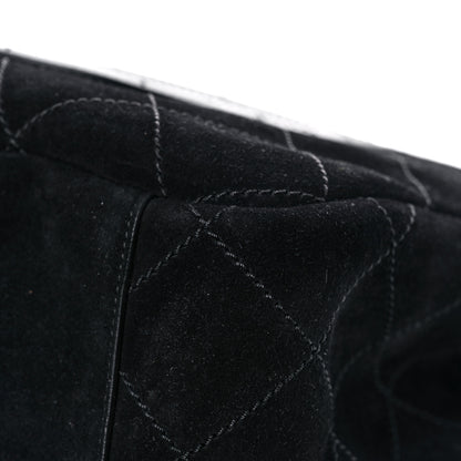 Chanel x Pharrell Williams Suede Lambskin XXL Flap Bag Black 10 of 15