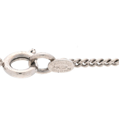 Chanel Metal CC Heart Pendant Necklace Silver 4 of 4