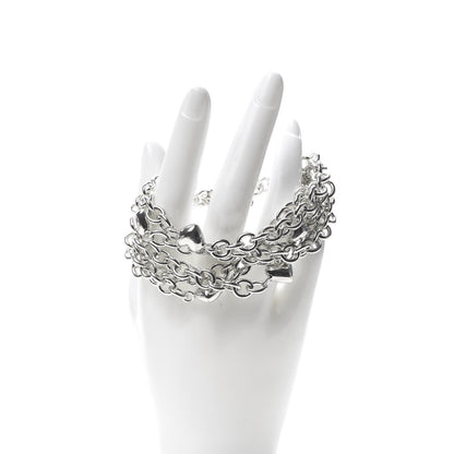 Tiffany Sterling Silver Multi Strand Puff Heart Bracelet 2 of 4