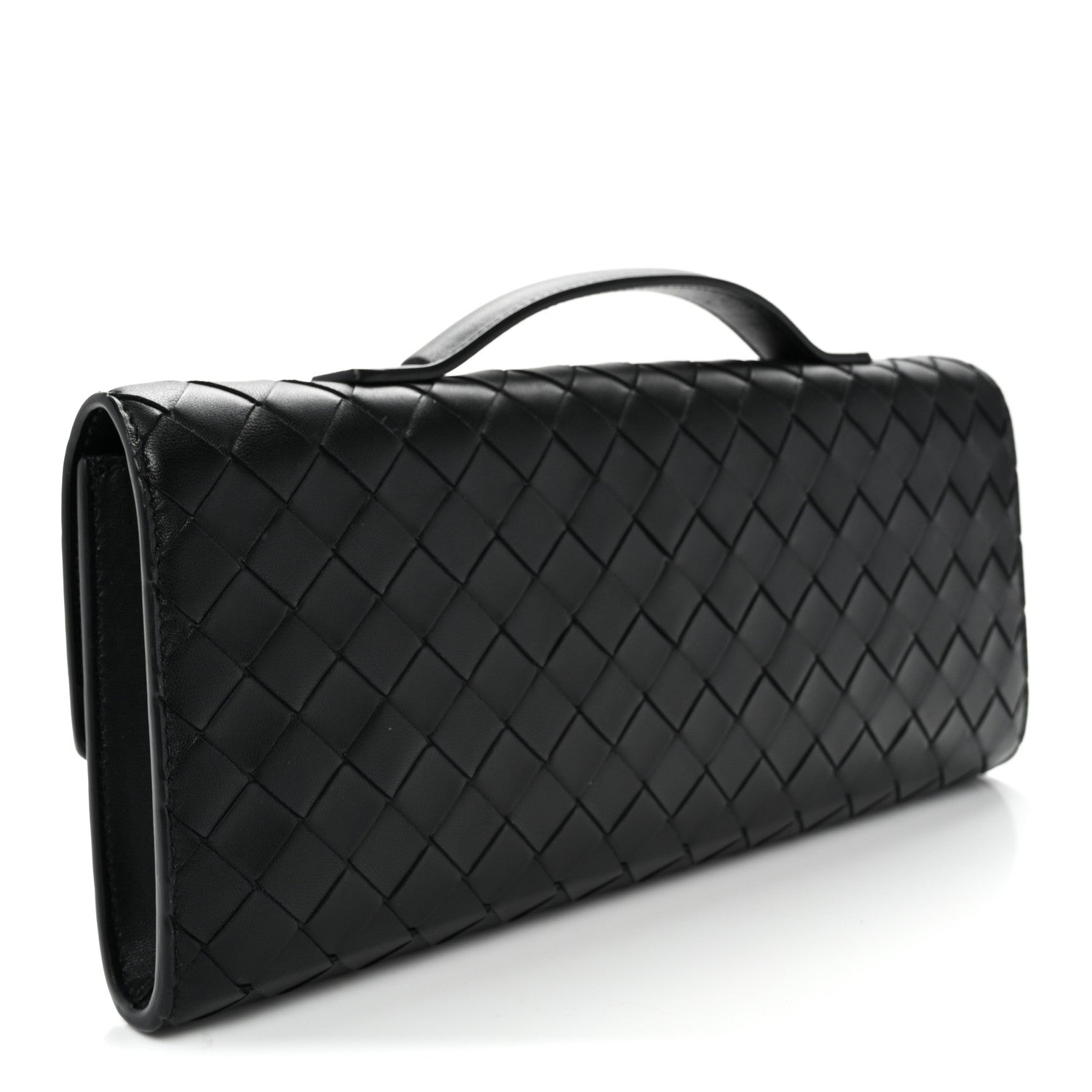 Bottega Veneta Nappa Intrecciato Long Andiamo Top Handle Clutch Black 3 of 6