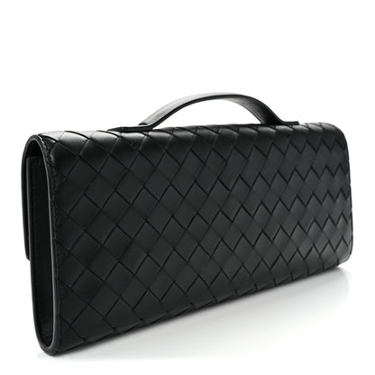 Bottega Veneta Nappa Intrecciato Long Andiamo Top Handle Clutch Black 3 of 6