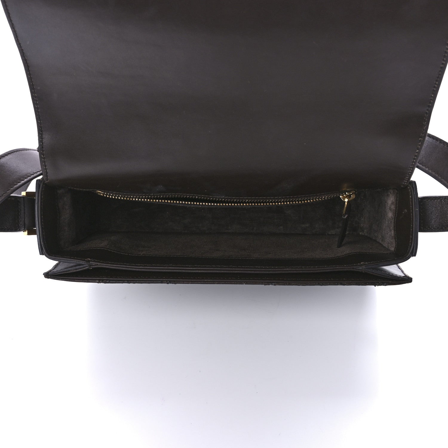 Saint Laurent Reptile Calfskin Embossed Patchwork Animal Monogram Universite Bag Brown 5 of 10