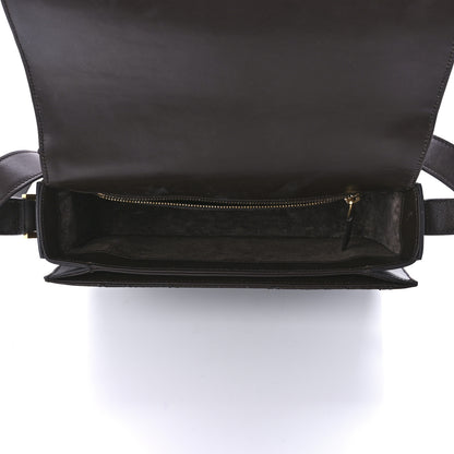 Saint Laurent Reptile Calfskin Embossed Patchwork Animal Monogram Universite Bag Brown 5 of 10