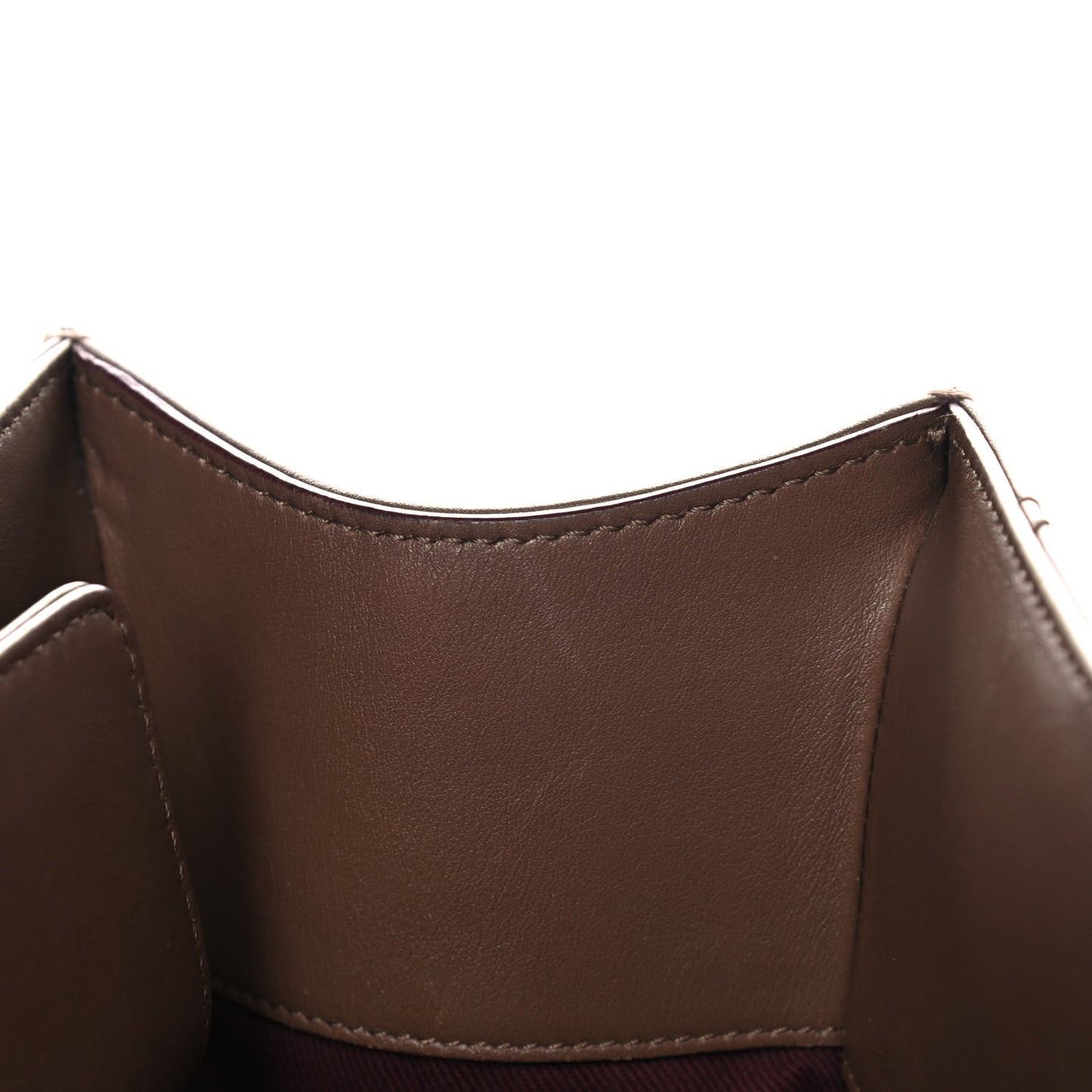 Calfskin Quilted Perfect Edge Tote Brown