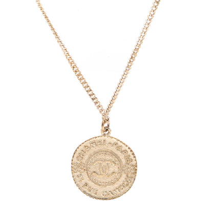 Chanel Medallion Chain Necklace Gold 4 of 7