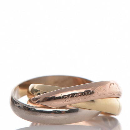 Cartier 18K Pink Yellow White Gold Les Must De Trinity Ring 49 4.75 5 of 8