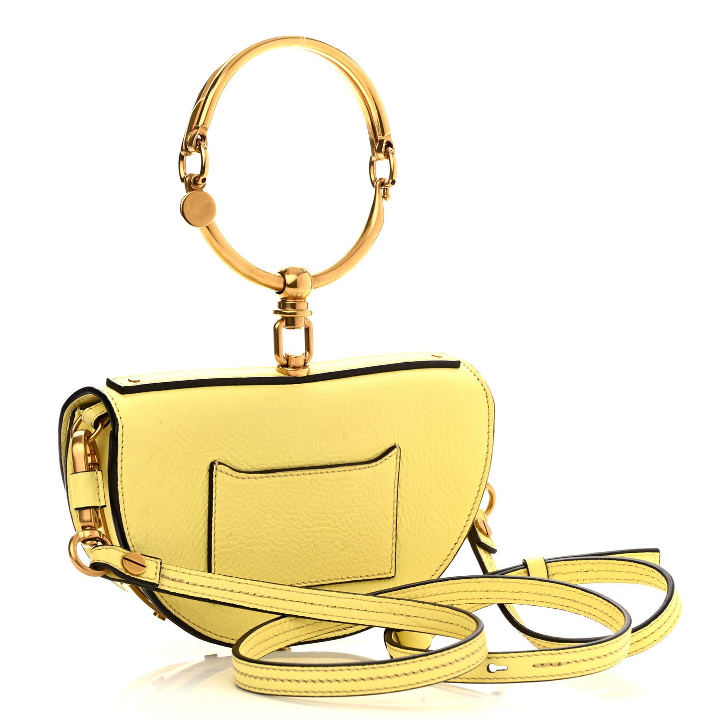Calfskin Small Nile Bracelet Minaudiere Bag Lemonade