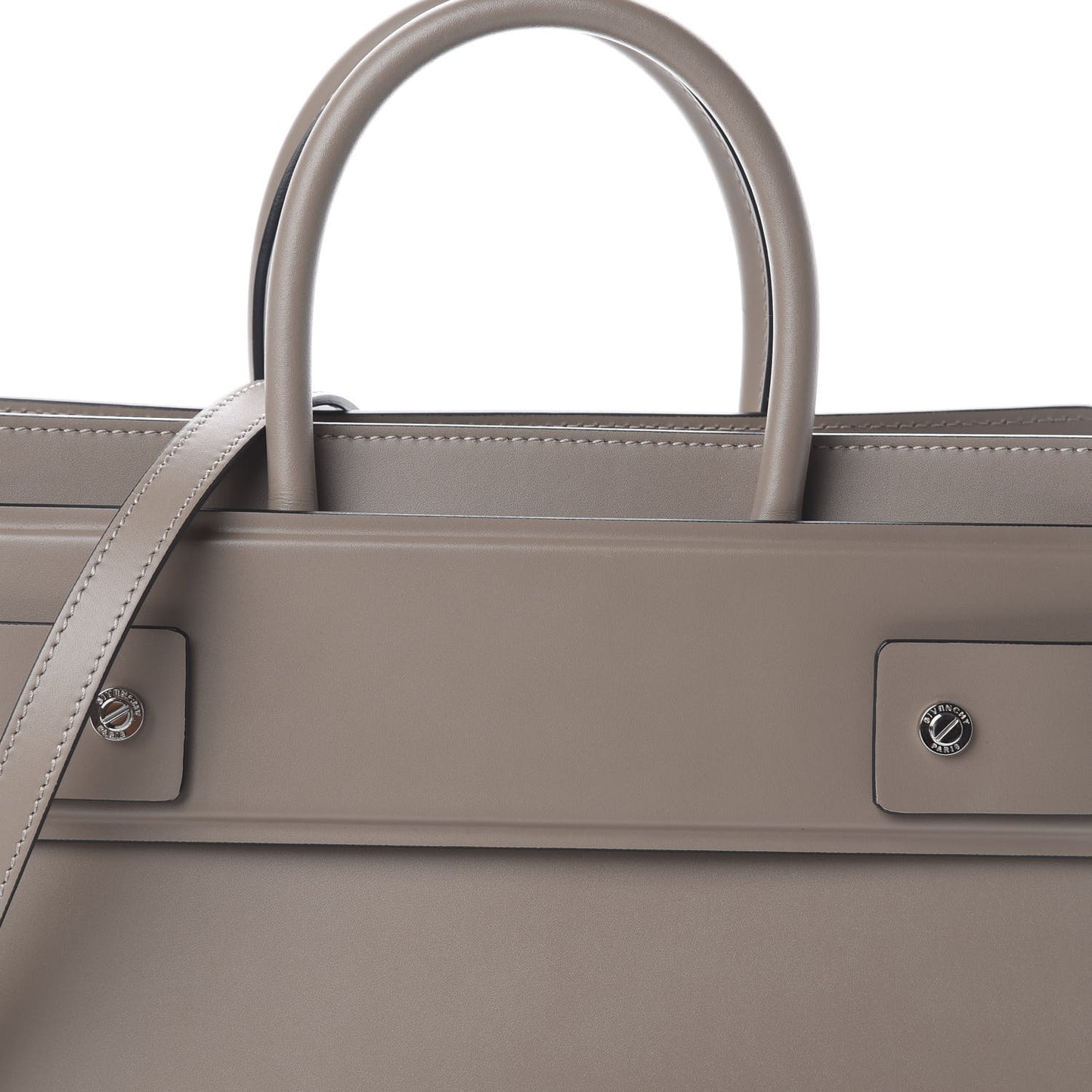 Smooth Calfskin Small Horizon Satchel Mastic