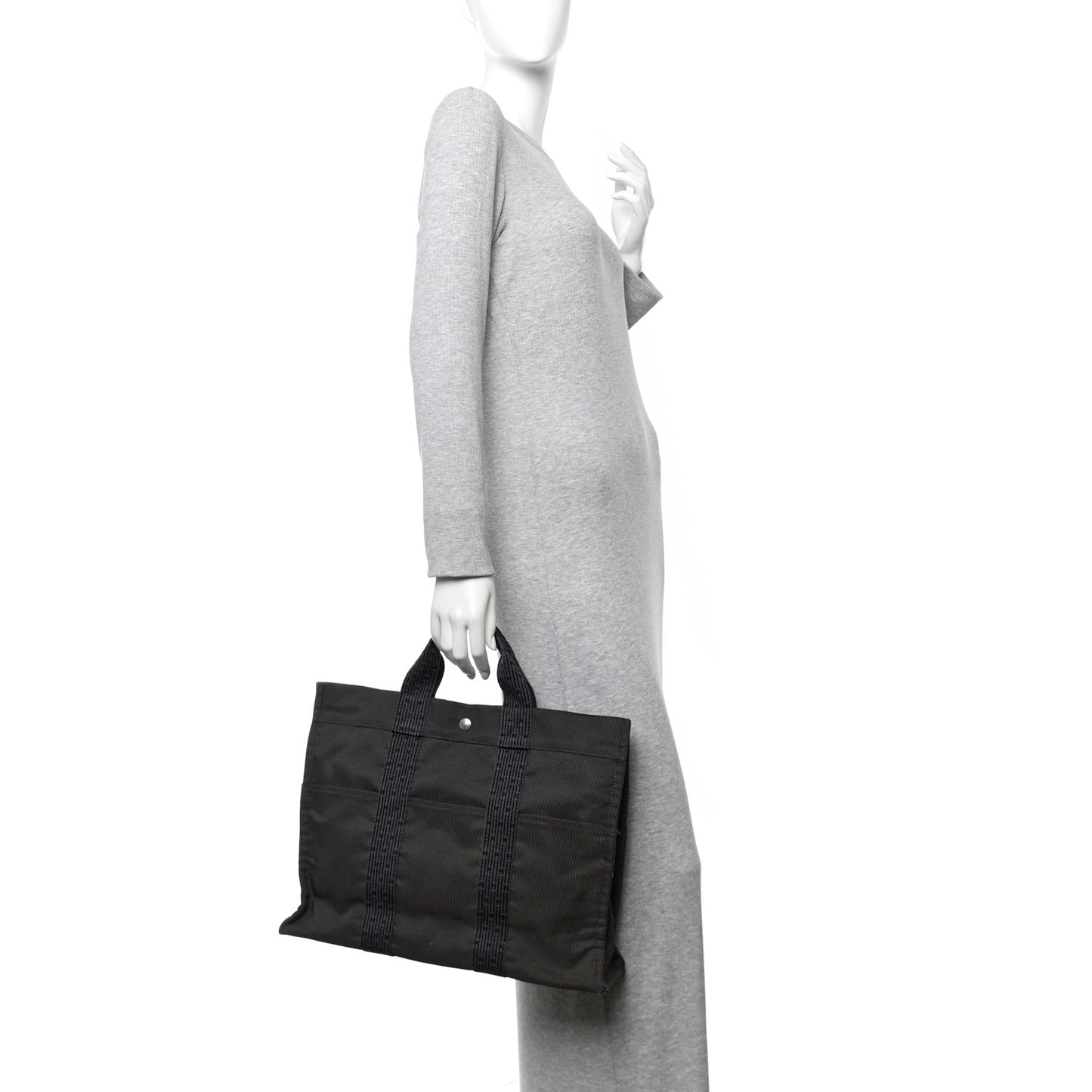 Canvas Herline MM Tote Grey