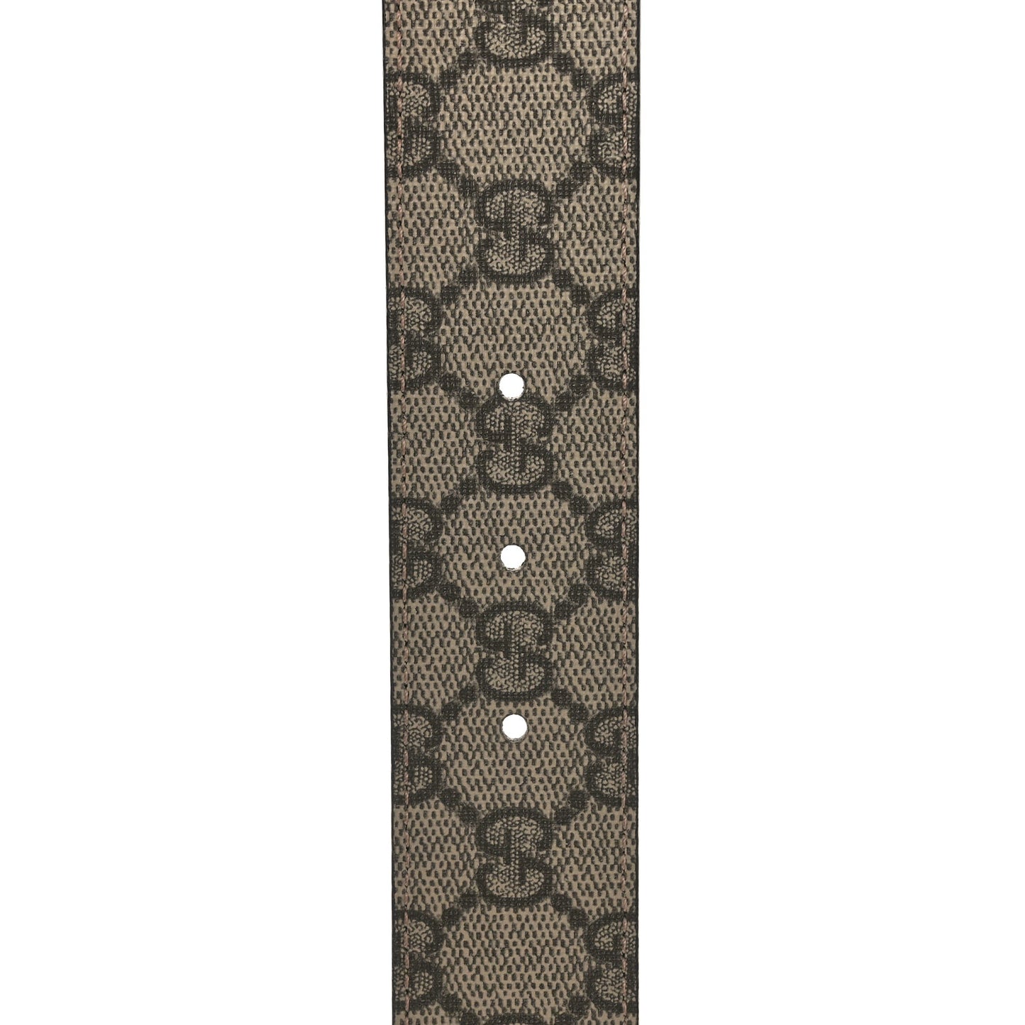 GG Supreme Monogram Plutone Calfskin Double G Reversible 37mm Belt 120 48 Beige Ebony New Acero