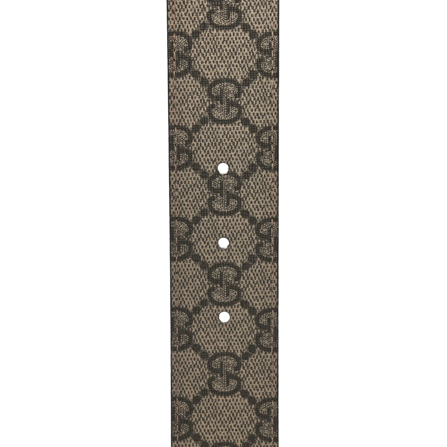 Gucci GG Supreme Monogram Plutone Calfskin Double G Reversible 37mm Belt 120 48 Beige Ebony New Acero 5 of 5