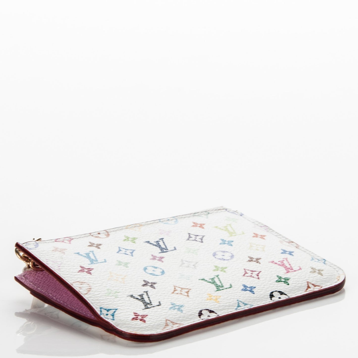 Monogram Multicolor Key Pouch White Litchi