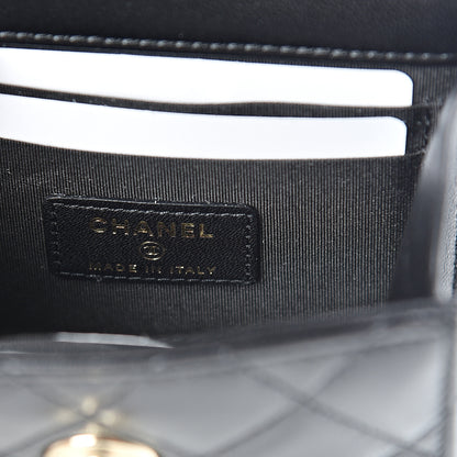 Chanel Lambskin Quilted Mini Trendy CC Chain Wallet Black 5 of 10