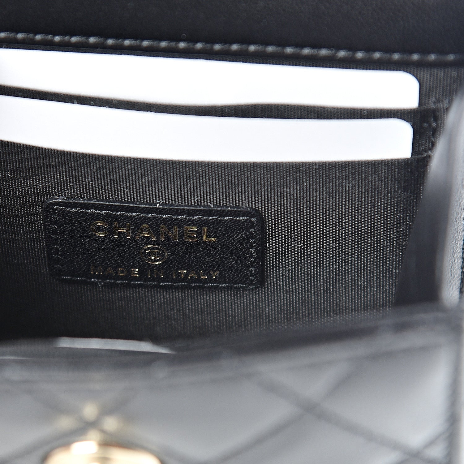 Chanel Lambskin Quilted Mini Trendy CC Chain Wallet Black 5 of 10