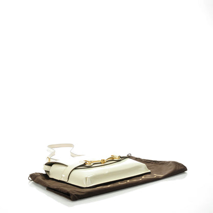 Gucci Patent Large Bright Bit Shoulder Bag White 4 of 9
