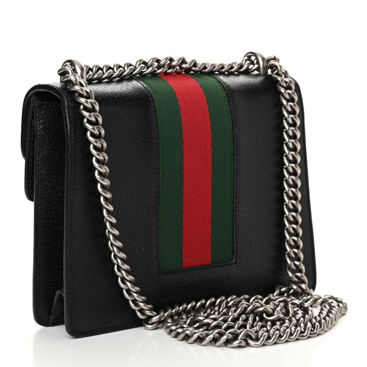 Gucci Calfskin Web Mini Dionysus Shoulder Bag Black 3 of 10