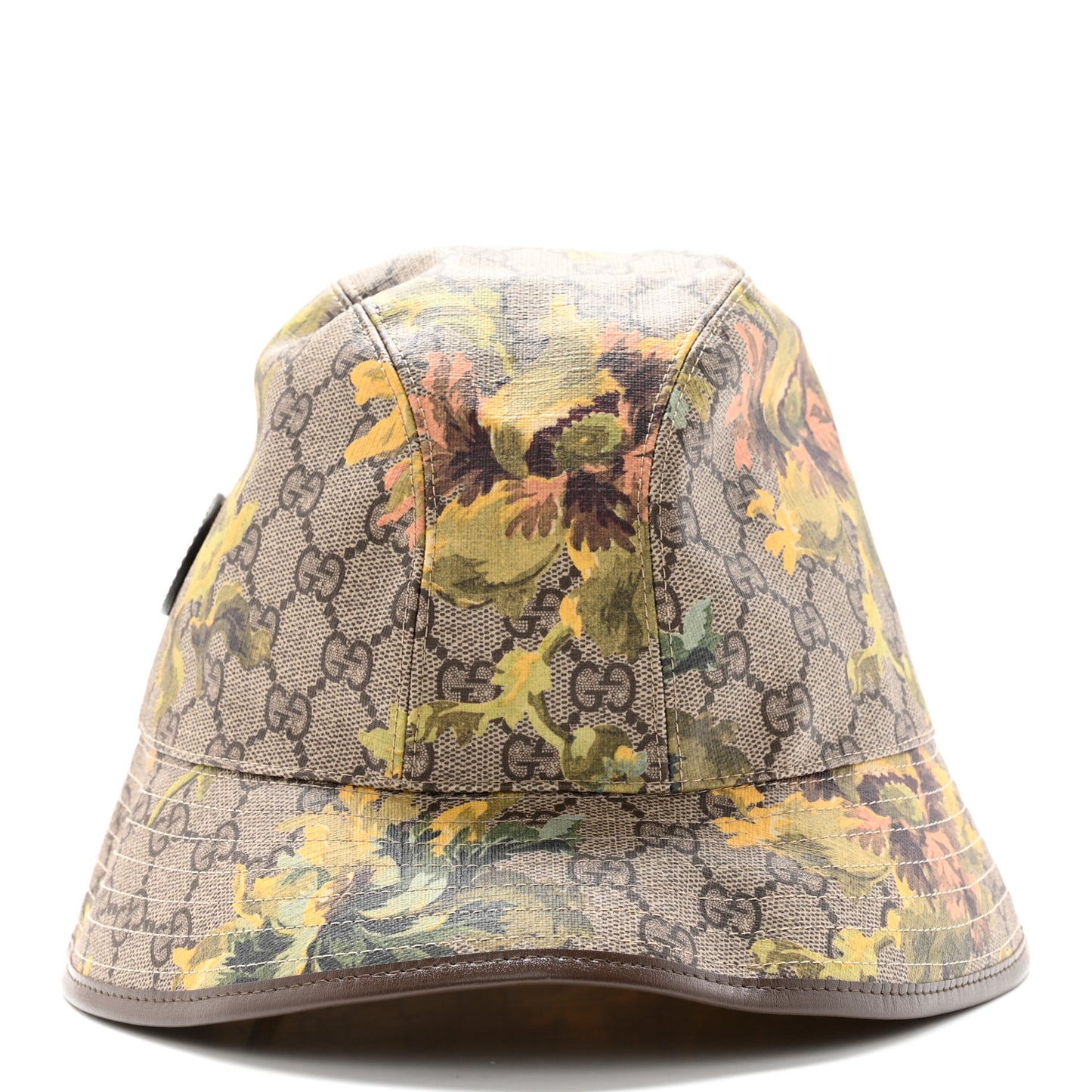 GG Supreme Monogram Azalea Calfskin Dusty Carnation Retro Interlocking G Bucket Hat Beige Ebony Multicolor