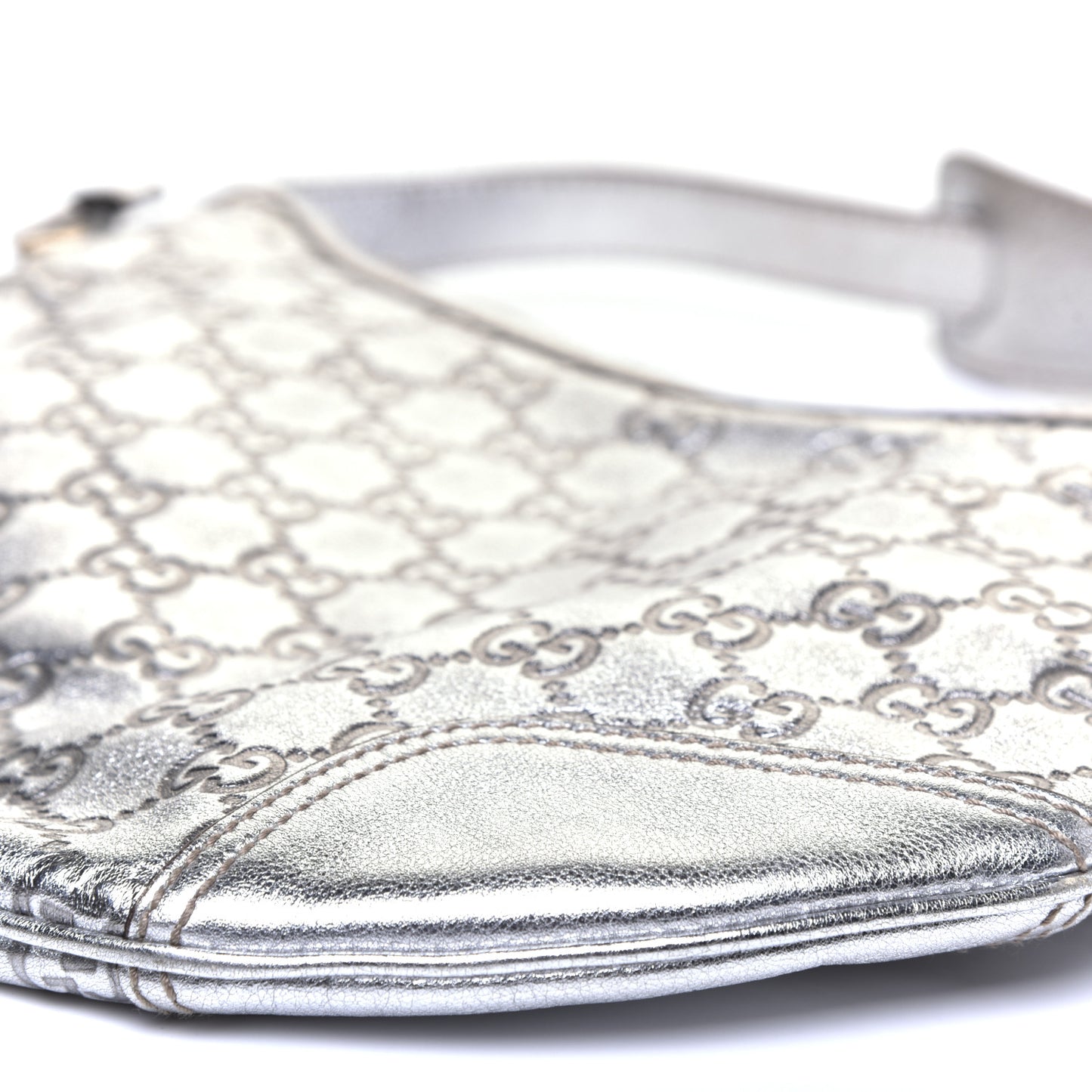Guccissima Small Princy Hobo Silver
