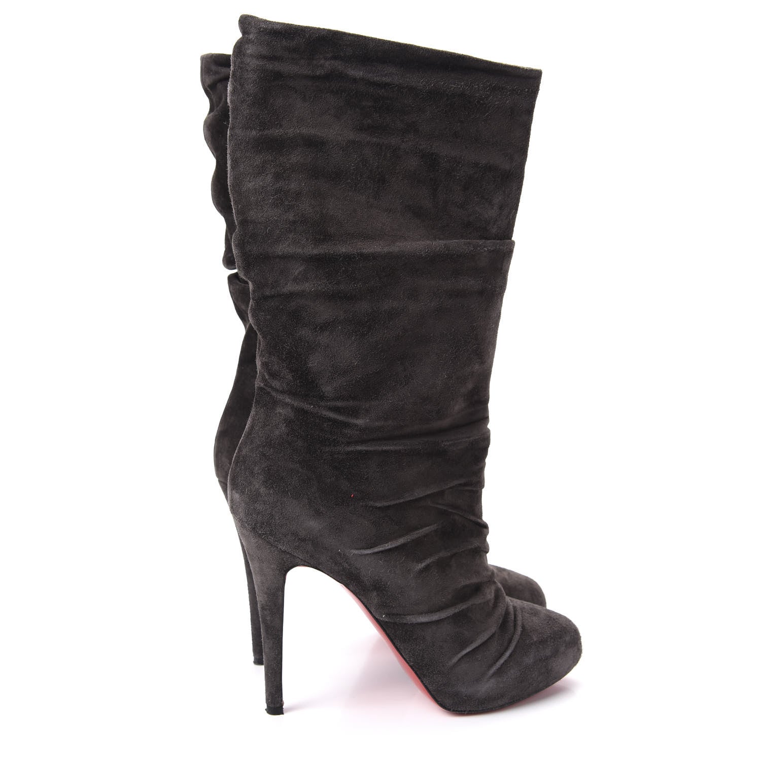 Christian Louboutin Veau Velours Piros 120 Boot 38 Africa 4 of 10