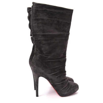 Christian Louboutin Veau Velours Piros 120 Boot 38 Africa 4 of 10