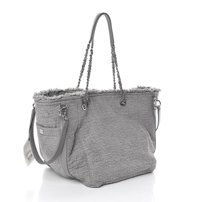 Chanel Canvas Small Double Face Tote Gray 3 of 10