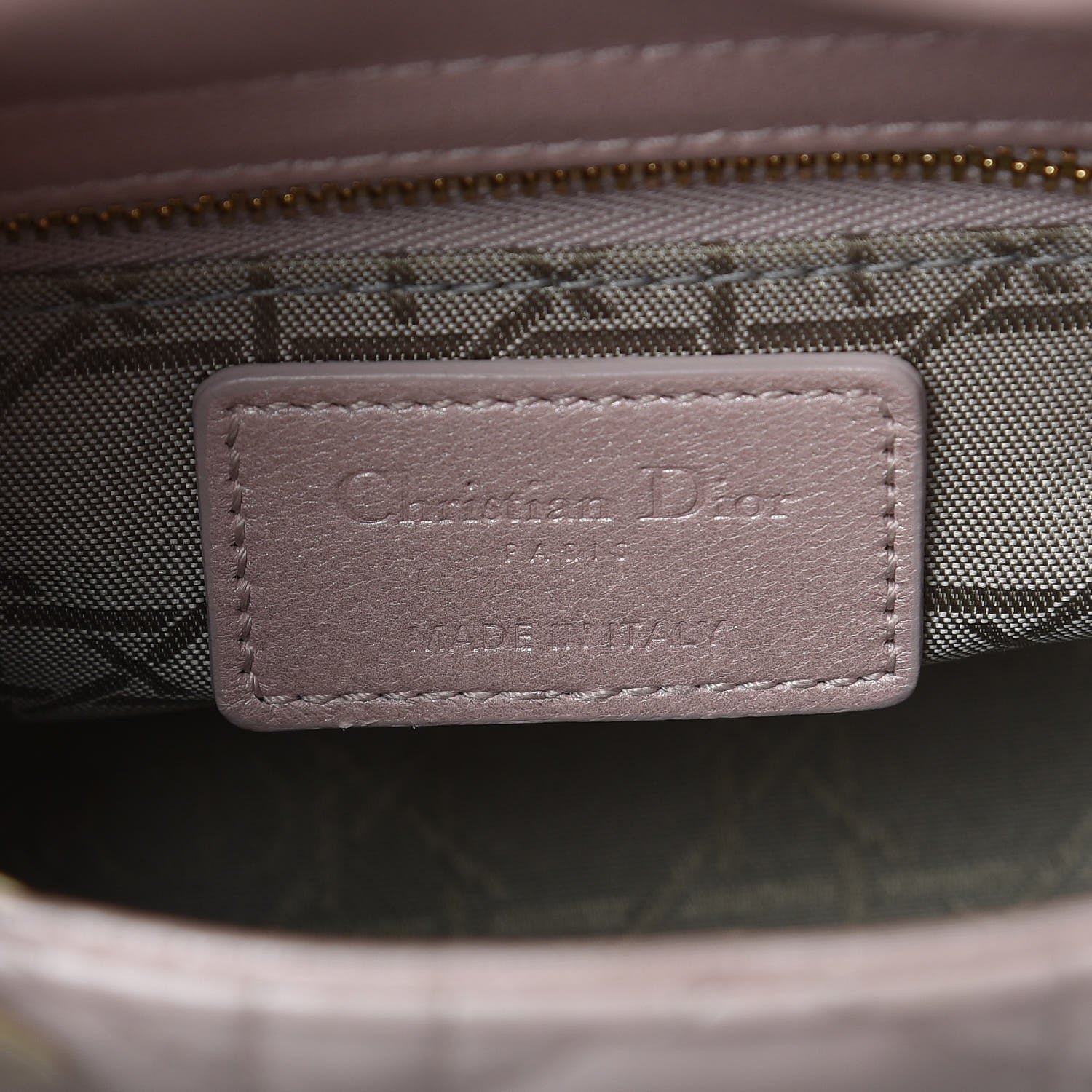 Christian Dior Metallic Lambskin Cannage Mini Lady Dior Lotus 6 of 15