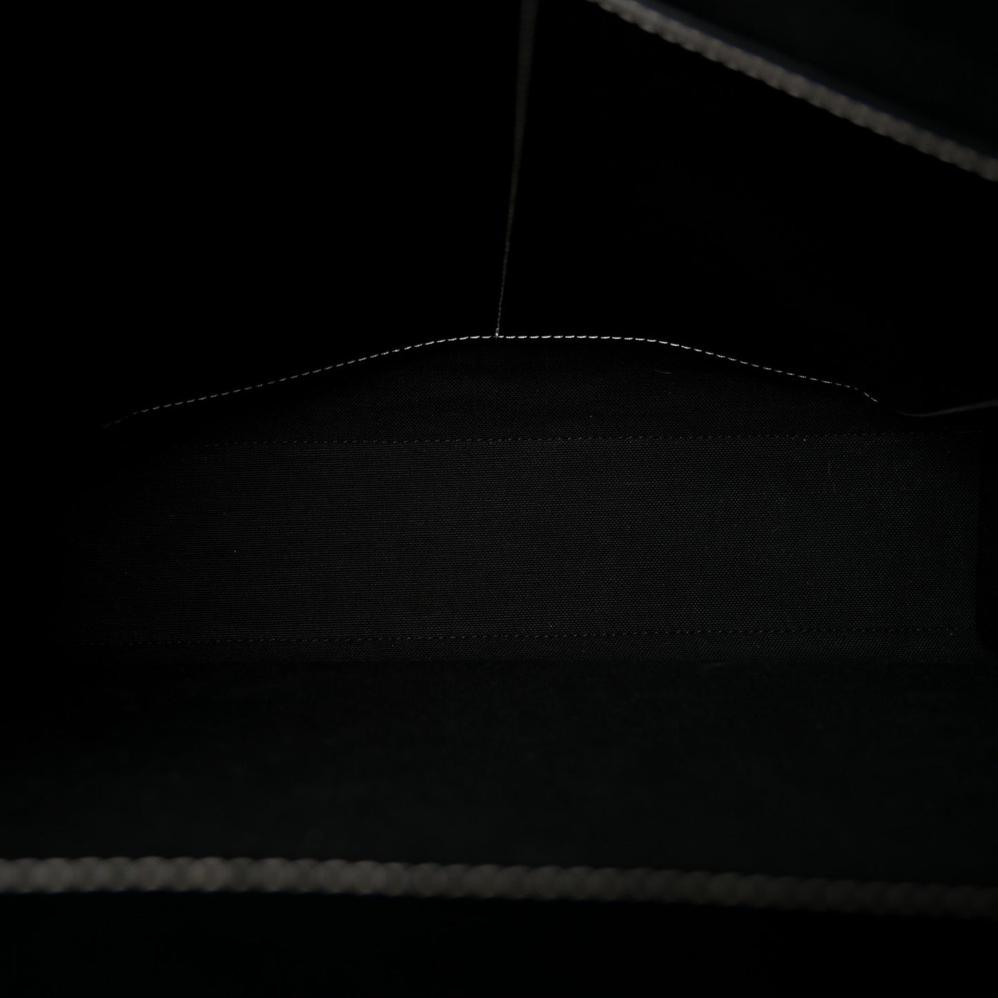 Canvas Smooth Calfskin Two Tone Medium Pocket Bag Black White