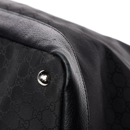 Gucci Nylon Monogram Travel Hobo Black 10 of 13
