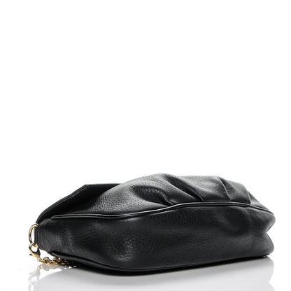 Fendi Vitello Flamingo Enamel Fendista Pouchette Crossbody Black 4 of 6