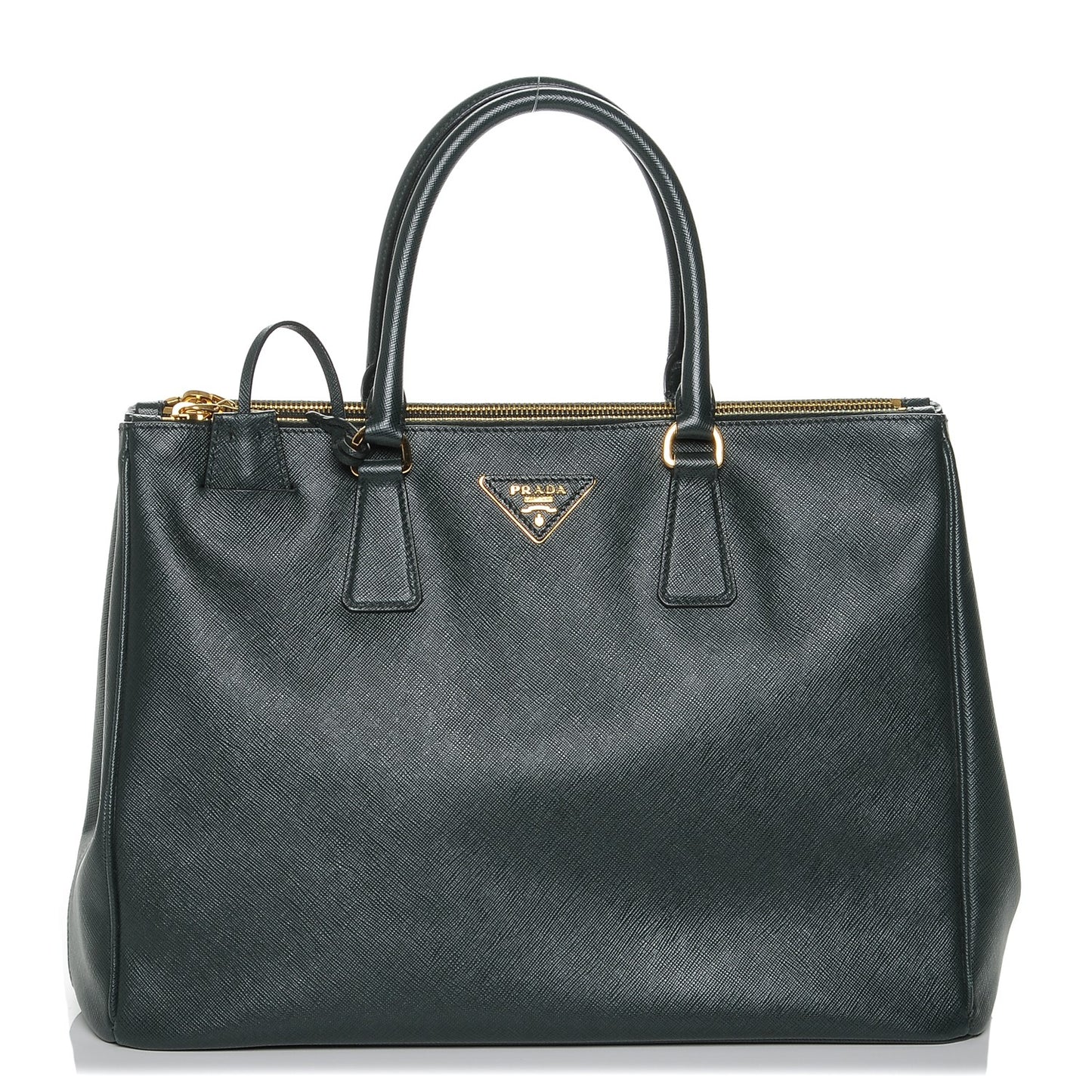 Saffiano Large Galleria Double Zip Tote Smeraldo