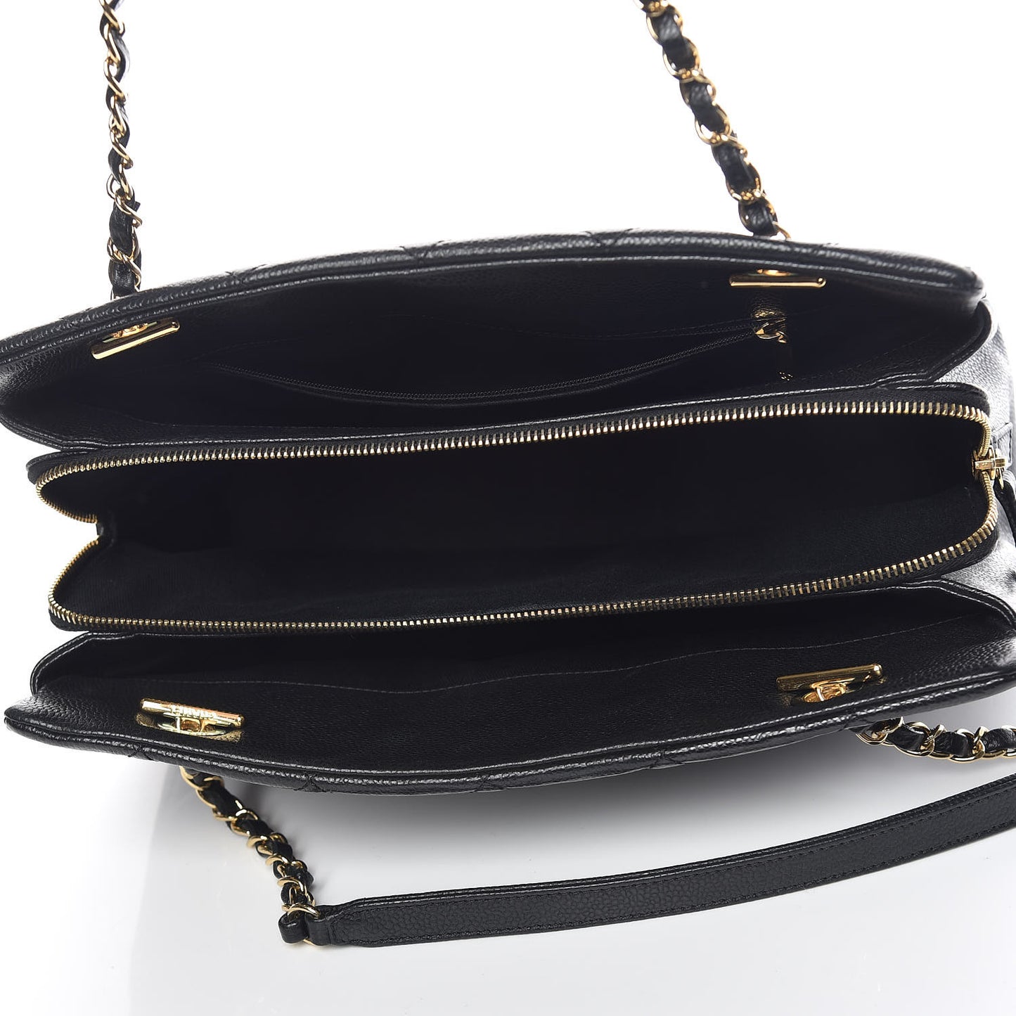 Caviar Quilted CC Timeless Soft Tote Black