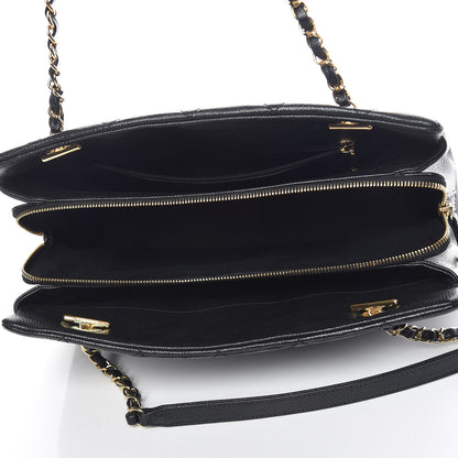 Chanel Caviar Quilted CC Timeless Soft Tote Black 7 of 10