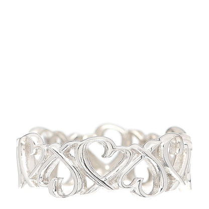 Tiffany Sterling Silver Paloma Picasso Loving Heart Band Ring 52 6 3 of 3