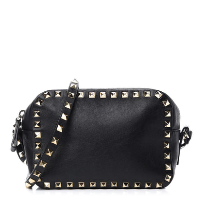 Valentino Garavani Calfskin Rockstud Camera Crossbody Bag Black 1 of 11